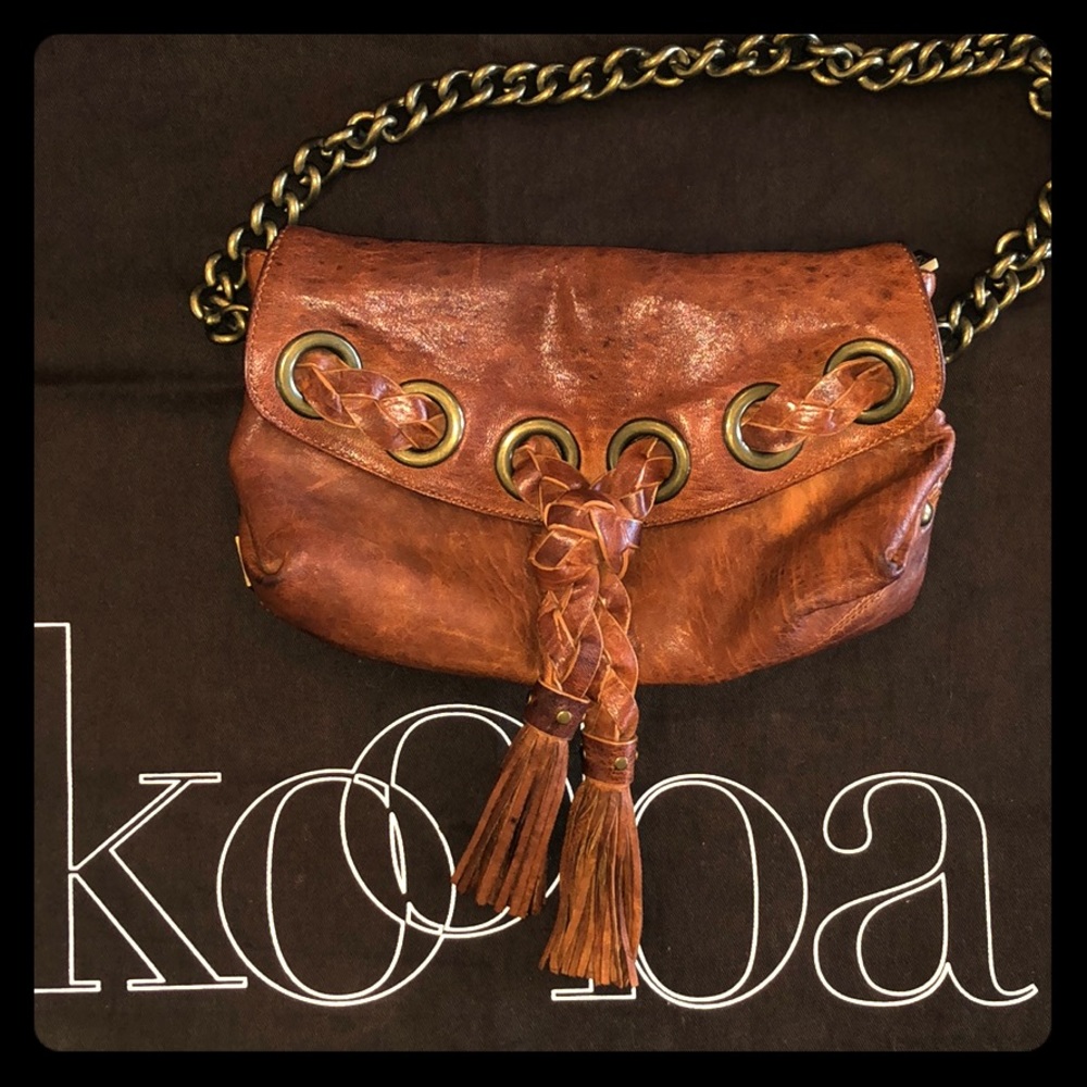 ⭐️ KOOBA Brown Leather shoulder bag OR Clutch  ⭐️